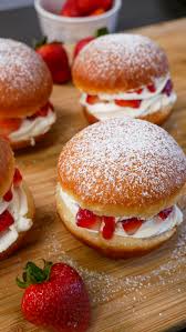 Strawberries and Cream Doughnut